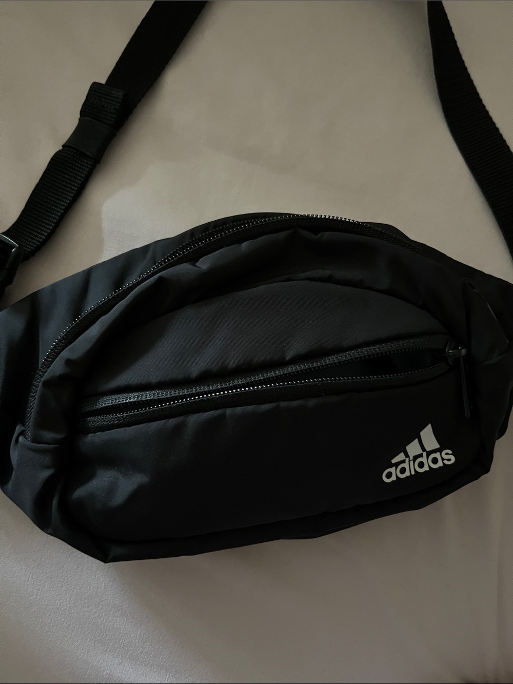 Adidas Black Waist Pack — Compact Crossbody Bag